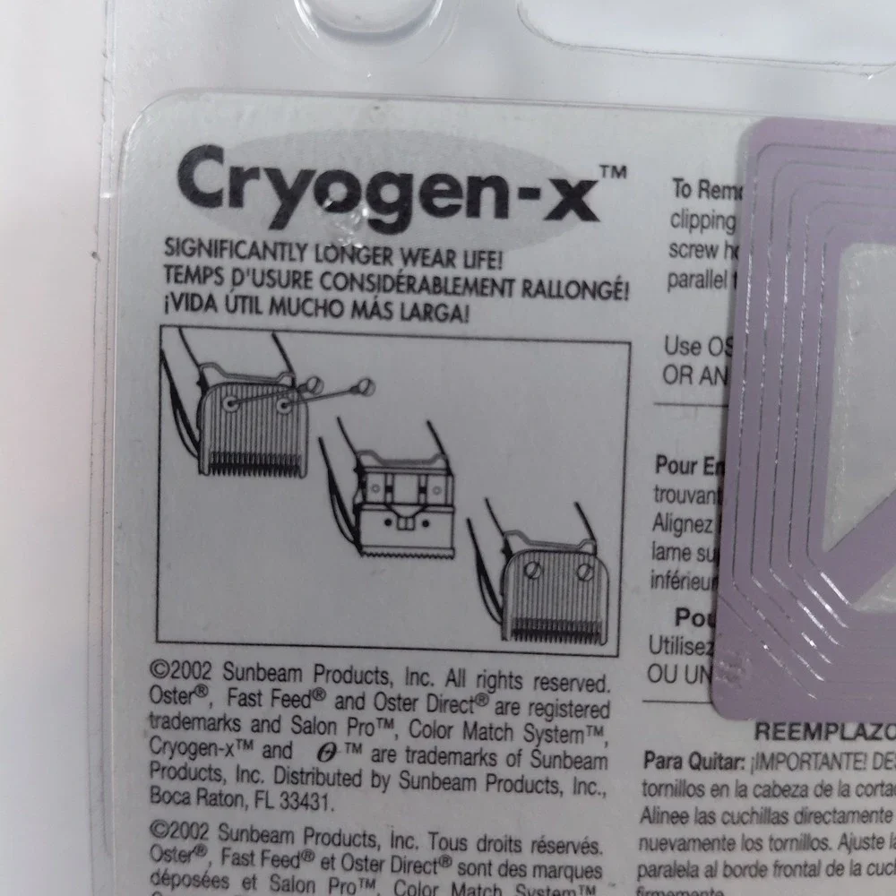 Oster Cryogen-x Fast Feed Salon Pro Clipper Medium Blade 76913-506 913-50 Shears